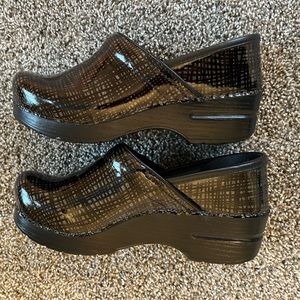 Dansko shoes, size 36, black and gold/sparkle